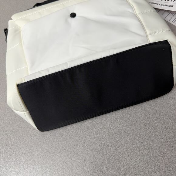 HKWP Crossbody Bag Purse White Puffer Envelope Snap Clutch Handle *No Strap* - Picture 11 of 14